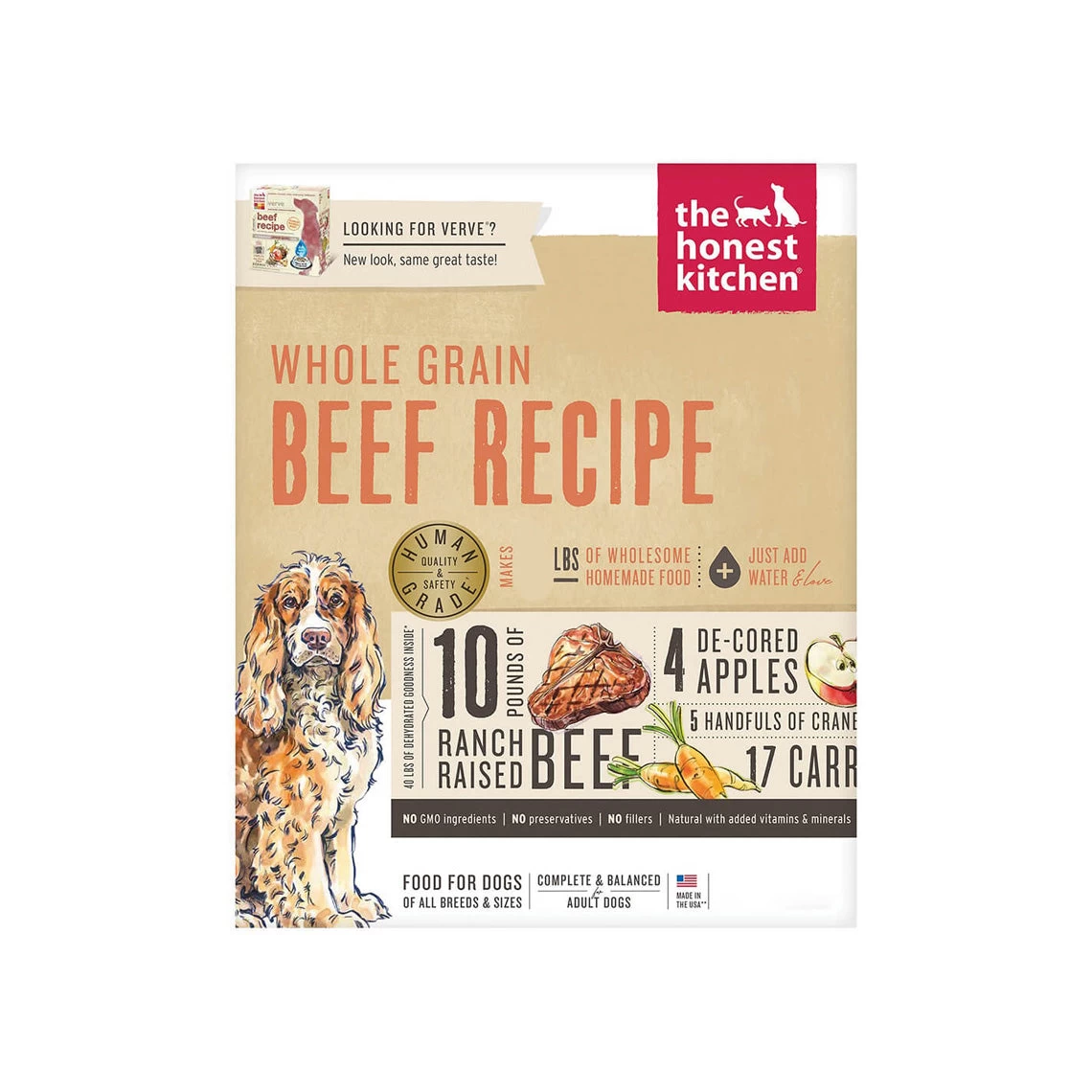 The Honest Kitchen Whole Grain Beef Recipe Dehydrated Dog Food 3 The Honest Kitchen Whole Grain Beef Recipe Dehydrated Dog Food
