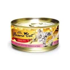 Fussie Cat Gold Label Grain Free Shredded Canned Cat Food -Pet Products 610029 1000