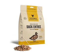 Vital Essentials Freeze Dried Mini Nibblets Dog Entree -Pet Products 8009ProductDetailPage Dog FreezeDriedEntree MiniNibs Duck 14oz Hero