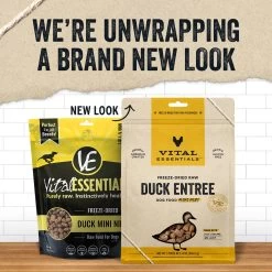 Vital Essentials Freeze Dried Mini Nibblets Dog Entree -Pet Products 8009 VE Dog FD DuckMiniNibs 14oz 23v.2