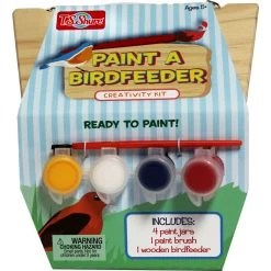TS Shure 9073652 Paint A Bird House Kit - Wood, Brown - 6 Piece - Pack Of 6
