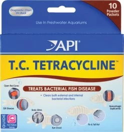 API AP16017 Fin & Body Cure Anti-Bacterial Fish Medication, Powder - 10 Count