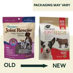 Ark Naturals Sea Mobility Joint Rescue Glucosamine Jerky Dog Treats -Pet Products ArkNaturalsJointRescueBeefOldtoNewBag