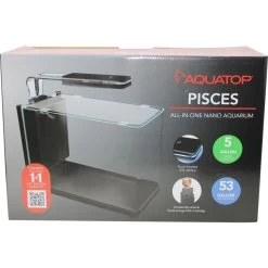 Aquatop Aquatic Supplies PCS-5GB 5 G Pisces All In One Nano Aquarium - Black