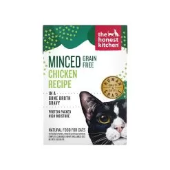 The Honest Kitchen Minced Cat Wet Food -Pet Products CatMincedChickenRecipeinBoneBrothGravy5.5ozCarton