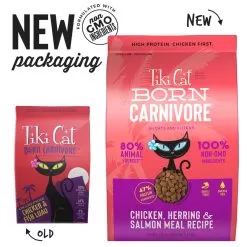 Tiki Cat Born Carnivore Dry Cat Food -Pet Products ChickenFishNewOld