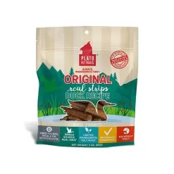 Plato Original Real Strips Meat Bars Soft Treats For Dogs -Pet Products Duck Front