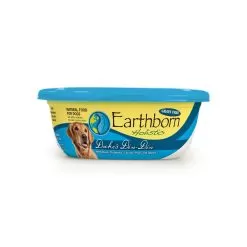 Earthborn Holistic Moist Grain-Free Stew Wet Dog Food 12 Earthborn Holistic Moist Grain-Free Stew Wet Dog Food -Pet Products Dukes Din Din 9oz Tub Front