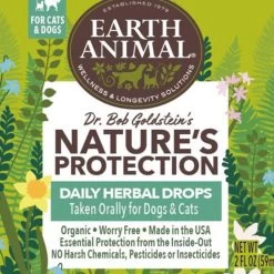 Earth Animal Nature's Protection Daily Herbal Flea & Tick Drops For Dogs & Cats 7 Earth Animal Nature's Protection Daily Herbal Flea & Tick Drops For Dogs & Cats -Pet Products EARTHANIMALNATURE SPROTECTIONDAILYHERBALFLEA TICKDROPSFORDOGS CATS 2OZLABEL