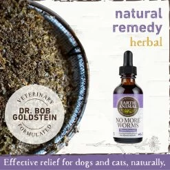 Earth Animal Organic Herbal Remedies No More Worms Tincture For Dogs -Pet Products EarthAnimal Worms Alt1
