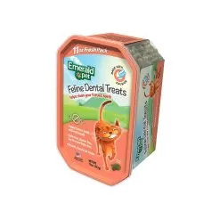 Emerald Pet Grain-Free Dental Treats For Cats -Pet Products FD Tub Salmon Upright