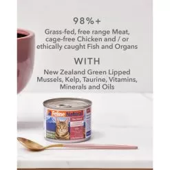 Feline Natural Grain-Free Canned Wet Cat Food -Pet Products FelineNaturalCannedWetFoodChicken VenisonFeastInfographic