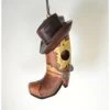 Songbird Essentials SE3880213 Cowboy Boot With Hat Birdhouse