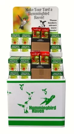 Songbird Essentials SEDMPHUM3 Red Bird & Red Nectar Hummingbird Dump Display