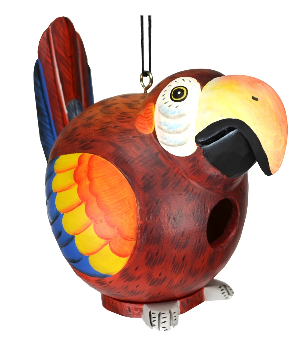 Songbird Essentials SE3880029 Red Parrot Gord-O Birdhouse 3 Songbird Essentials SE3880029 Red Parrot Gord-O Birdhouse