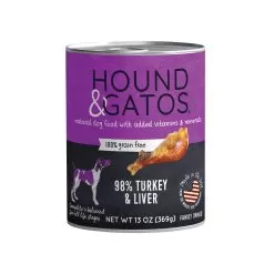 Hound & Gatos Canned Dog Food -Pet Products HG DogCan TurkeyTurkeyLiver rgb