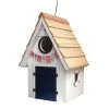 Home Bazaar HB-9515WS Dockside Cabin Birdhouse, White