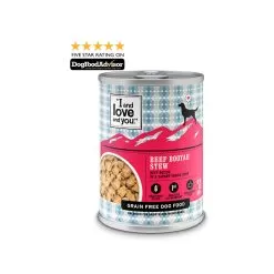 I And Love And You Stew Canned Dog Food -Pet Products IandloveandyouBeefBooyahStewDogFoodCan