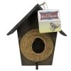 Kole Imports GE538-3 Wood & Jute Outdoor Bird House With Perch - Pack Of 3