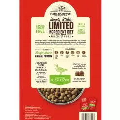 Stella & Chewy's Simply Stella Limited Ingredient Dry Food For Dogs -Pet Products LID DUCK 3 5lb Back