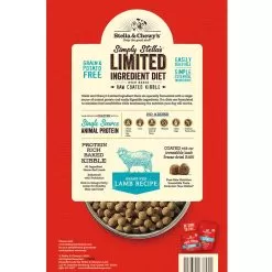 Stella & Chewy's Simply Stella Limited Ingredient Dry Food For Dogs -Pet Products LID LAMB 3 5lb Back