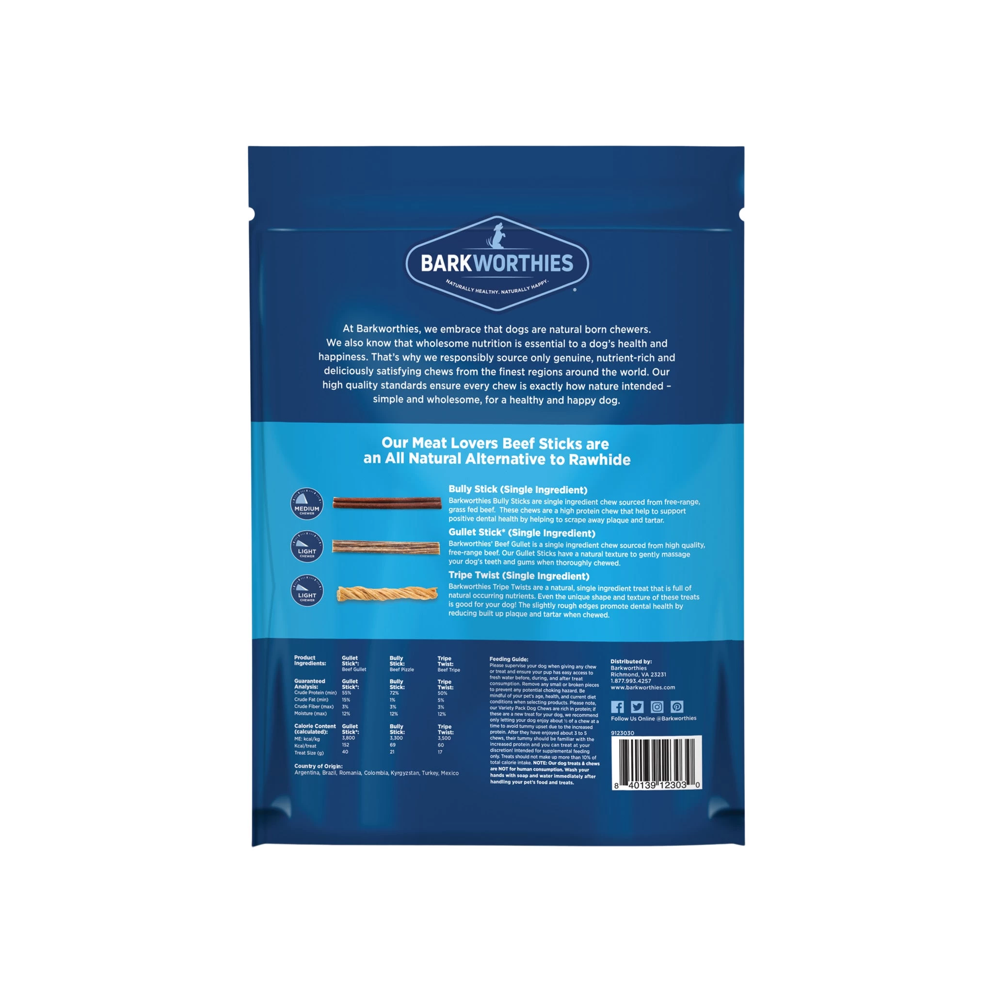 Barkworthies Meat Lovers Assortment - 10 Pack 4 Barkworthies Meat Lovers Assortment - 10 Pack - Image 2