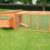 Online Gym Shop CB16055 Wood Chicken Coop Rabbit Hen House Nest Huge Run Backyard Poultry Cage