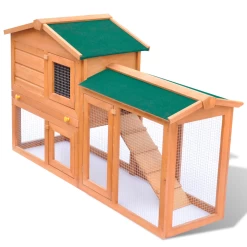 Online Gym Shop CB17595 Outdoor Wooden Large Chicken Coop Rabbit Hutch Small Animal House Pet Cage - 55 In.