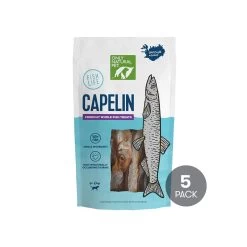 Only Natural Pet Capelin Crunchy Wild Caught Whole Fish Single Ingredient Dog Treats -Pet Products ONPCAPELINTREATS5PACK