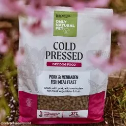 Only Natural Pet Pork & Menhaden Cold Pressed Dog Food -Pet Products ONPPork MenhadenColdPressedDogFoodLifestyle