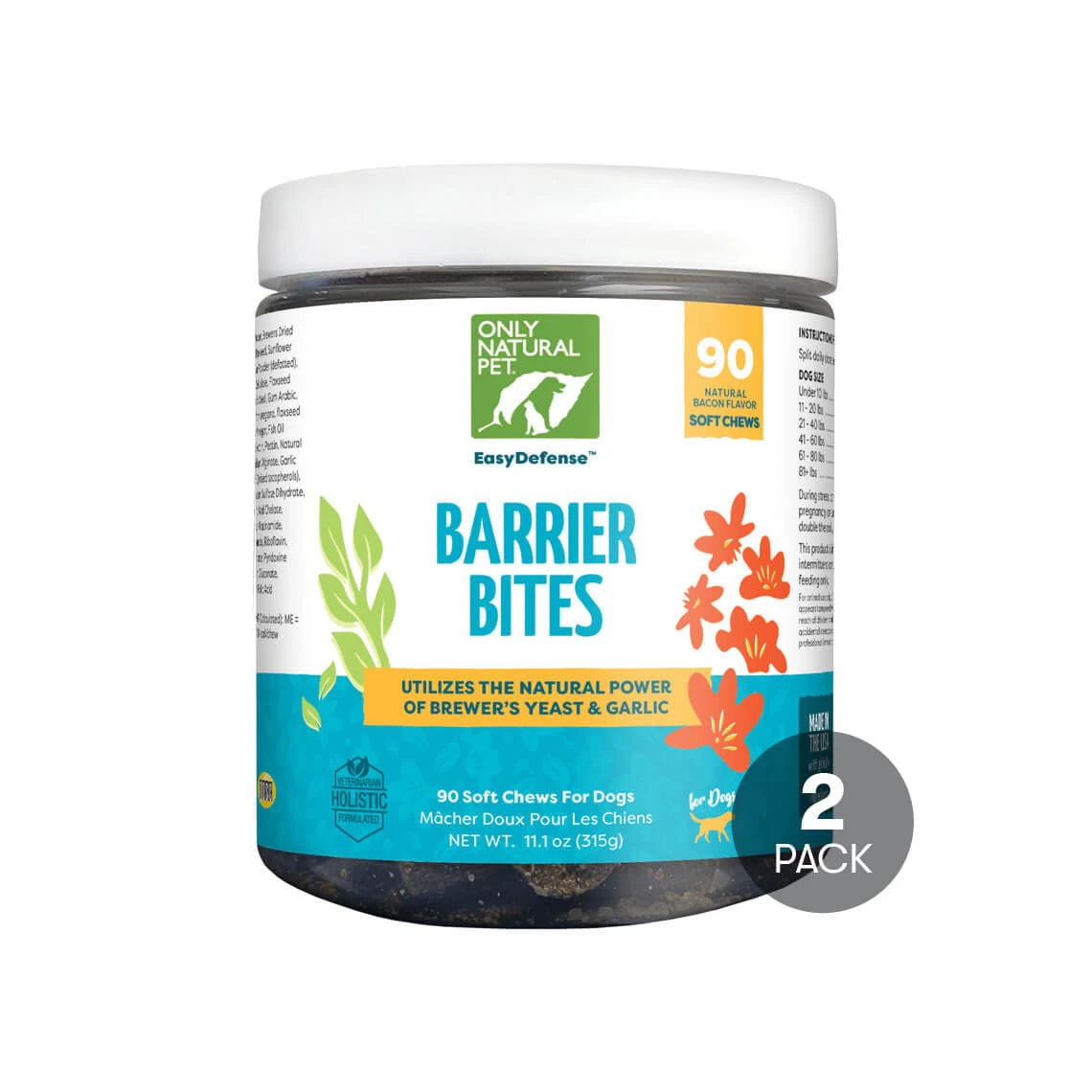 Only Natural Pet EasyDefense Barrier Bites Soft Flea Chews For Dogs 4 Only Natural Pet EasyDefense Barrier Bites Soft Flea Chews For Dogs - Image 2