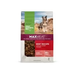 Only Natural Pet MaxMeat Beef Recipe Air-Dried Complete & Balanced Dog Food And Topper -Pet Products OnlyNaturalPetMaxMeatComplete BalancedBeefDogFood5.5lbFront