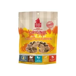 Plato Original Real Strips Meat Bars Soft Treats For Dogs -Pet Products Plato Jerky TurkeyPumpkin Front