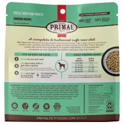 Primal Pet Foods Pronto Freeze-Dried Raw Dog Food -Pet Products PrimalPetFoodsProntoFreezeDriedRawDogFoodChicken16ozBackofBag