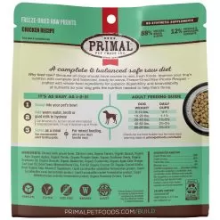 Primal Pet Foods Pronto Freeze-Dried Raw Dog Food -Pet Products PrimalPetFoodsProntoFreezeDriedRawDogFoodChicken25ozBackofBag