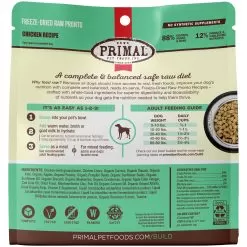 Primal Pet Foods Pronto Freeze-Dried Raw Dog Food -Pet Products PrimalPetFoodsProntoFreezeDriedRawDogFoodChicken7ozBackofBag