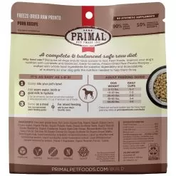 Primal Pet Foods Pronto Freeze-Dried Raw Dog Food -Pet Products PrimalPetFoodsProntoFreezeDriedRawDogFoodPork25ozBackofBag