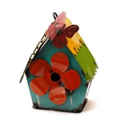 Rustic Arrow 10178 Hanging Birdhouse With Butterfly Metal Art