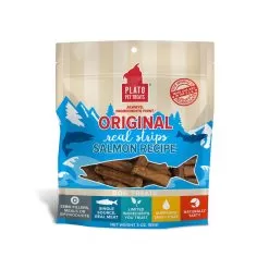 Plato Original Real Strips Meat Bars Soft Treats For Dogs -Pet Products Salmon Front