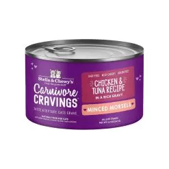 Stella & Chewy's Carnivore Cravings Minced Morsels Chicken & Tuna Wet Cat Food -Pet Products Stella Chewy sCarnCravMincMorsChicken Tuna5.2ozCan