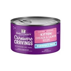 Stella & Chewy's Carnivore Craving Purrfect Pate Chicken & Salmon Kitten Wet Food -Pet Products Stella Chewy sCarnCravPurrPateKittenChicken Salmon5.2ozCan
