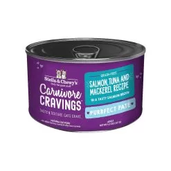 Stella & Chewy's Carnivore Cravings Purrfect Pate Salmon, Tuna & Mackerel Wet Cat Food -Pet Products Stella Chewy sCarnCravPurrPateSalmonTuna Mackerel5.2ozCan