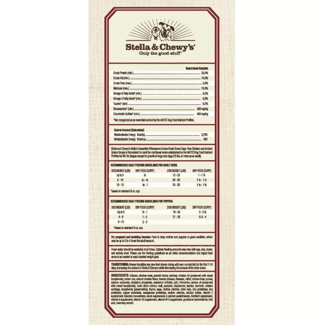 Stella & Chewy's Essentials Chicken & Ancient Grain Small Breed Dog Food 5 Stella & Chewy's Essentials Chicken & Ancient Grain Small Breed Dog Food - Image 3