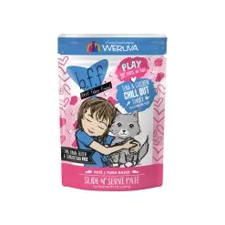 Best Feline Friend PLAY! Pate Lovers Aw Yeah Grain-Free Wet Cat Food Pouches -Pet Products TunaChickenChillOutFront