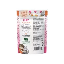 Best Feline Friend PLAY! Pate Lovers Aw Yeah Grain-Free Wet Cat Food Pouches -Pet Products TunaSalmonShhhBack