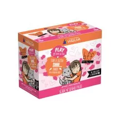 Best Feline Friend PLAY! Pate Lovers Aw Yeah Grain-Free Wet Cat Food Pouches -Pet Products TunaSalmonShhhBox