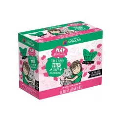 Best Feline Friend PLAY! Pate Lovers Aw Yeah Grain-Free Wet Cat Food Pouches -Pet Products TunaTurkeyTotesBox