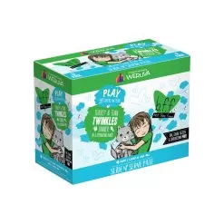 Best Feline Friend PLAY! Pate Lovers Aw Yeah Grain-Free Wet Cat Food Pouches -Pet Products TurkeyTunaTwinklesBox