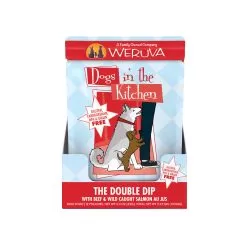 Weruva Dogs In The Kitchen Wet Dog Food -Pet Products WeruvaDogsintheKitchenWetDogFoodTheDoubleDipwithBeef WildCaughtSalmonAuJusFrontofCase