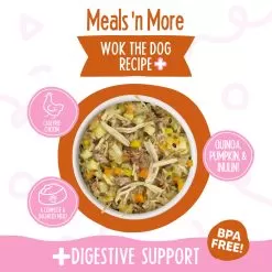 Weruva Meals 'n More Digestion Support Wet Dog Food -Pet Products WeruvaMeals nMoreDigestionSupportWetDogFoodWoktheDogInfographic